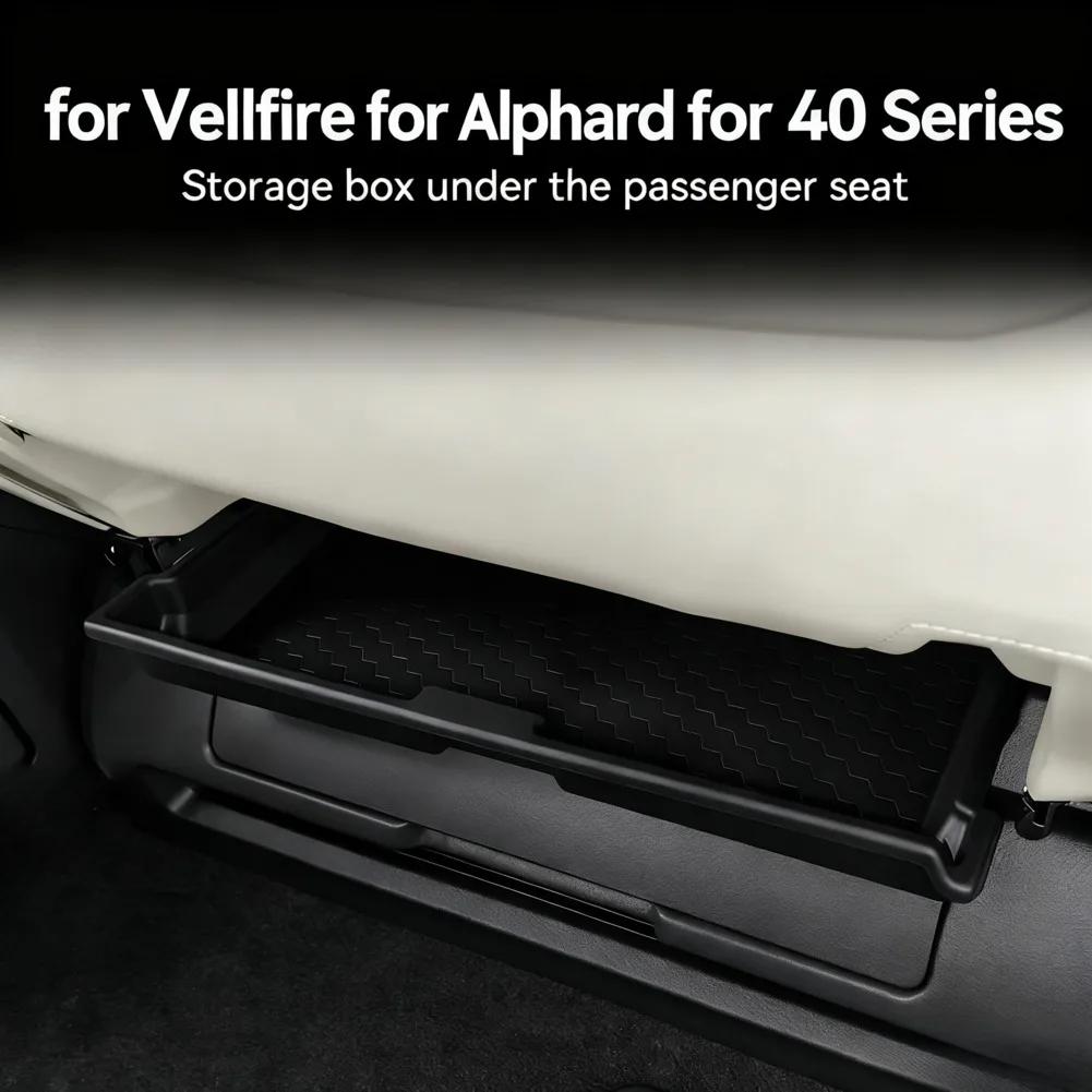 TPE Storage Box Under Passenger Seat For  FOR TOYOTA For Alphard For 40 Series 2025-2026 Waterproof