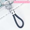 [HOYZE] Keychain Car Key Chain Cute Panda Carabiner Braided Leather