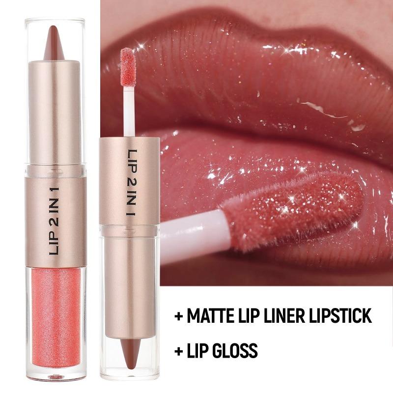 LipstickLip LinerLip GlossTwo-in-one MakeupMatte Line LipstickMirror Lip GlossLip Gloss Tiaoshengse Cosmetic