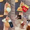 Burger Fries Mcdonalds Yarn Knitted Couple Keychain Set Lovers Romantic Gift