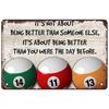 Billiards Metal Tin Signs Snooker Wall Art Posters Plaque Sign Vintage Iron Painting Decoration for Home Cafe Game Room Club Bar