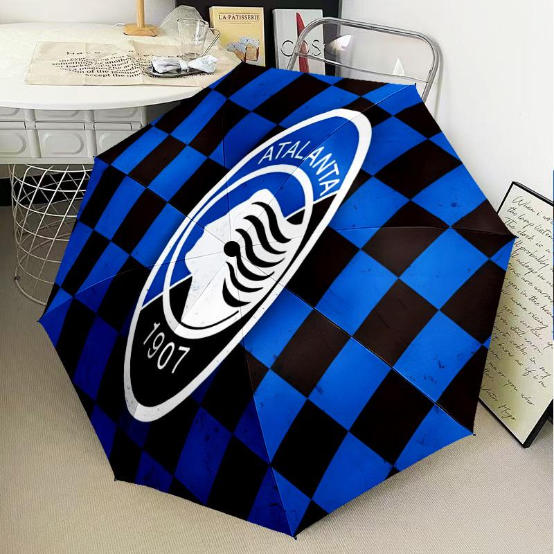 Atalanta Fc Crest Automatic Folding Umbrella - 8-Rib Travel Umbrella with Auto Open/Close & Portable Gifts for holidays or birthdays