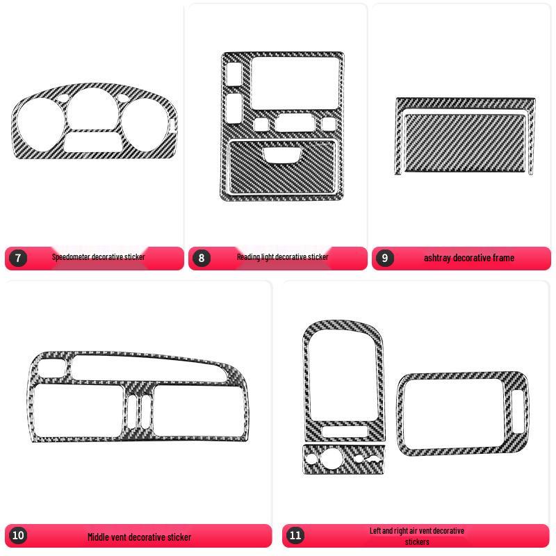Lexus GS 98-05 Carbon Fiber Interior Center Console Air Vent Panel Sticker