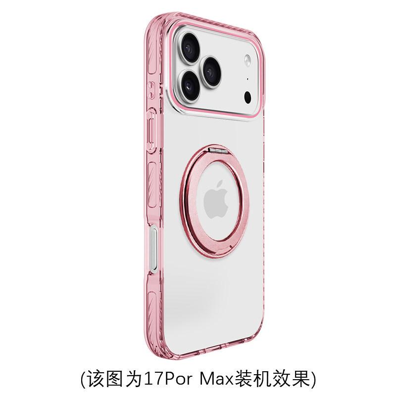 Applicable To iphone11PRO Mobile Phone Case, Ice Crystal 111 Rotating Magnetic Suction Bracket, Apple 11 Transparent Color Anti-drop Hard PC Case