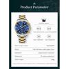 Iqiyi Men S buSineSS Watch Analog Waterproof Blue Metal Band 2870g Jl