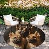German Shepherd pattern round rug,Carpet Rug for Living Room Bedroom  Playroom ,Non-slip Floor Mat,Holiday Gifts and Birthday Gifts.
