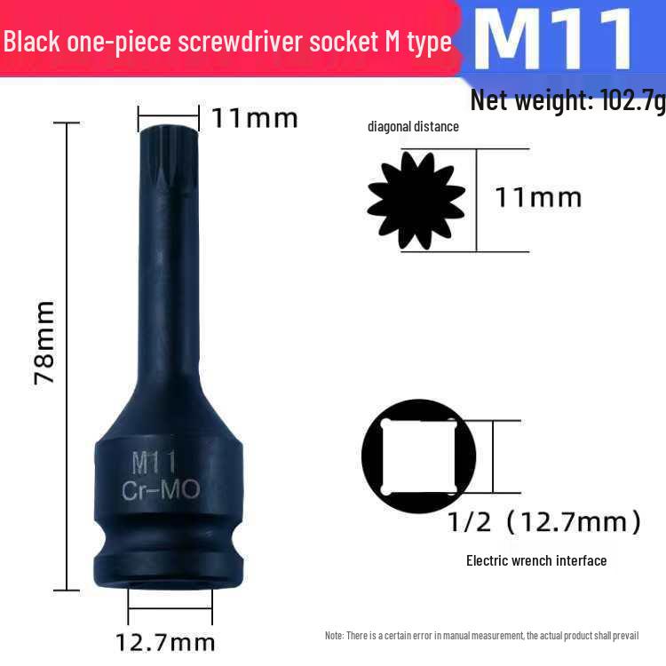 12-Punkt Torx Sechskant-Steckschlüsselsatz für pneumatische und elektrische Schlagschrauber – Schraubendreherbits für die Autoreparatur
