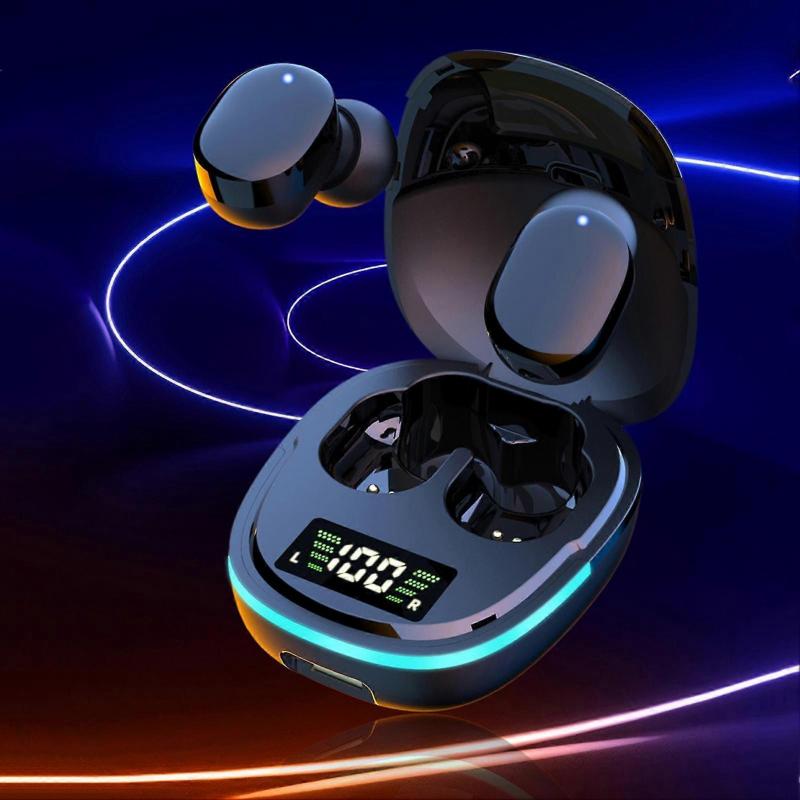 Bt5.1 In-ear Sports Earbuds Cool Breathing Light Led Digital Display Screen
