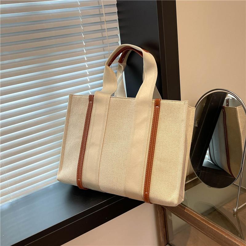 Premium Sense Niche Canvas Tote Bag New Casual Large-capacity Class Commuter Shoulder Handbag