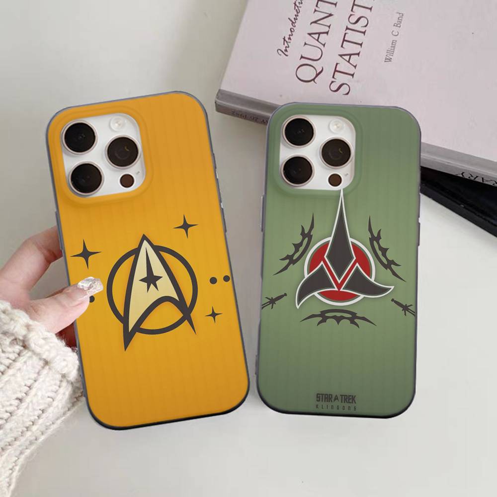 S-Star T-Trek Soft Corrugated Phone Case For iPhone 11 12 13 14 15 16 17 Pro Max Plus Pro Shockproof Cover
