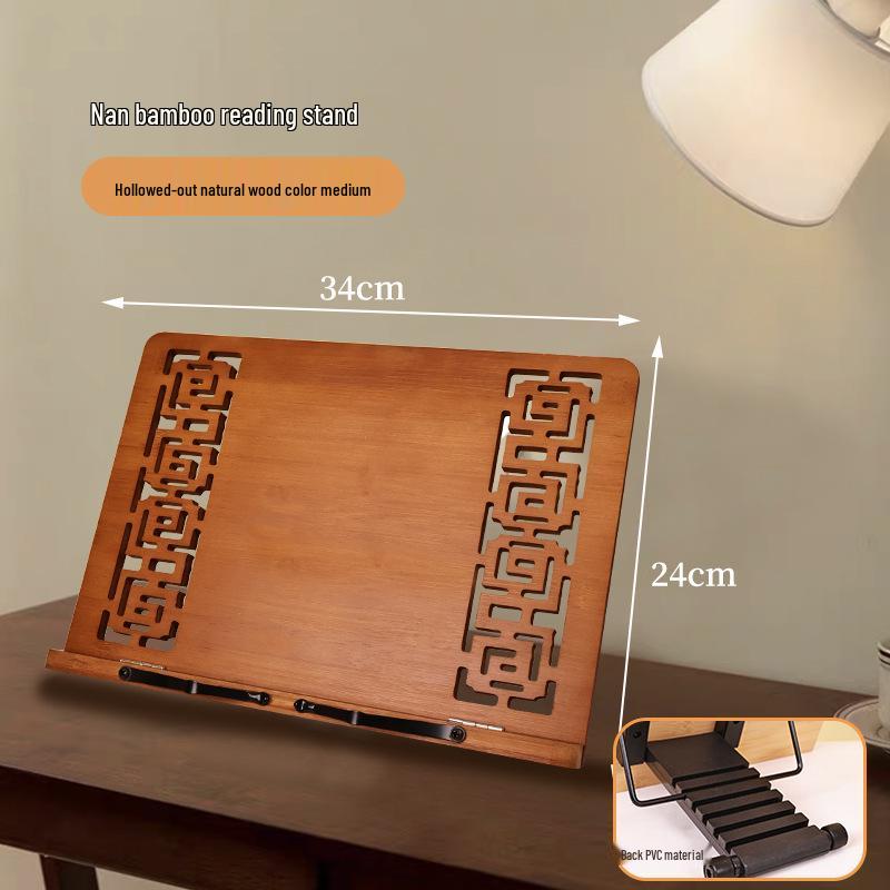 Nastavitelný bambusový stojan na čtení pro děti a studenty