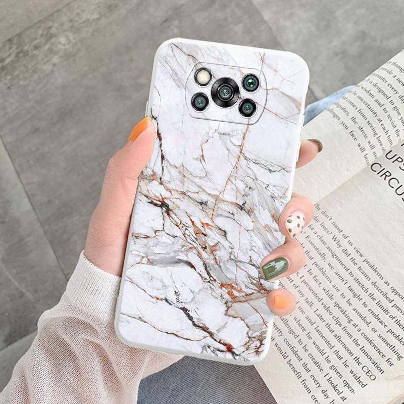 Poco X3 Pro Pocox3 NFC Case Luxury Glitter Gold Foil Ocean Marble Silicone Soft Phone Cover For Xiaomi Poco X3 X5 X6 Pro Shell
