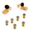 French cufflinks, oval chain buttons, high-quality dress buttons, placket buttons, cuff studs