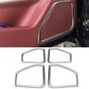 For Porsche Macan 2015- Silver ABS Door Speaker Horn Ring Frame Cover Trim Parts