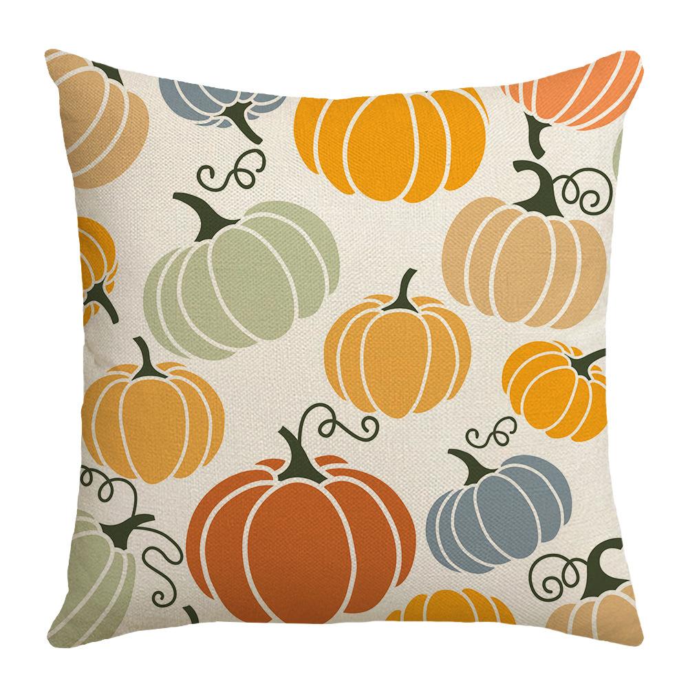 New Autumn Maple Leaf Pumpkin Pillow Cover Living Room Sofa Bedroom Printed Home Pillow Cover Cushion
