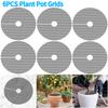 6 Pcs Plant Pot Grid Cuttable Flower Pot Soil Cover Flower Protection Grid for Outdoor Garden Plant Protection