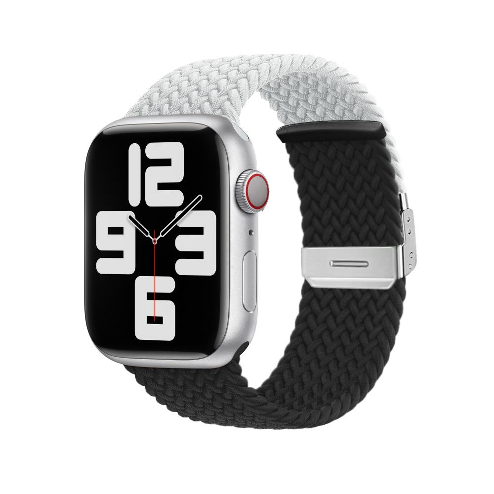 Braided Nylon Strap For Apple Watch Band Ultra 10 9 8 7 49mm 46mm 45mm 44mm Adjustable wristband 6 5 4 SE 41mm 42mm 40mm Correa