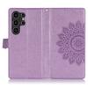 For Samsung Galaxy S24 Ultra Stand Case Textured Leather Wallet Phone Cover with Strap