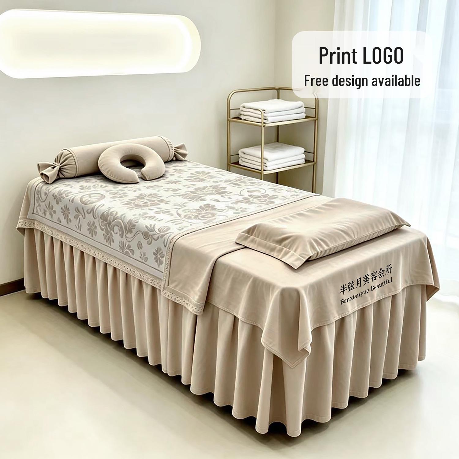 Luxury Beauty Salon Bed Cover Set:
