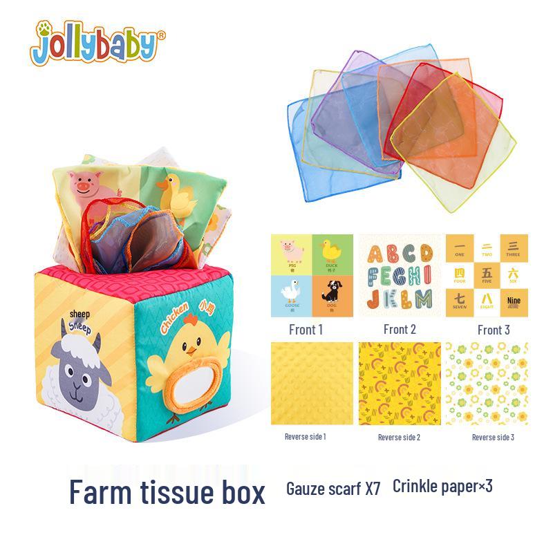 

Jollybaby Прочный тканевый кубик-пазл