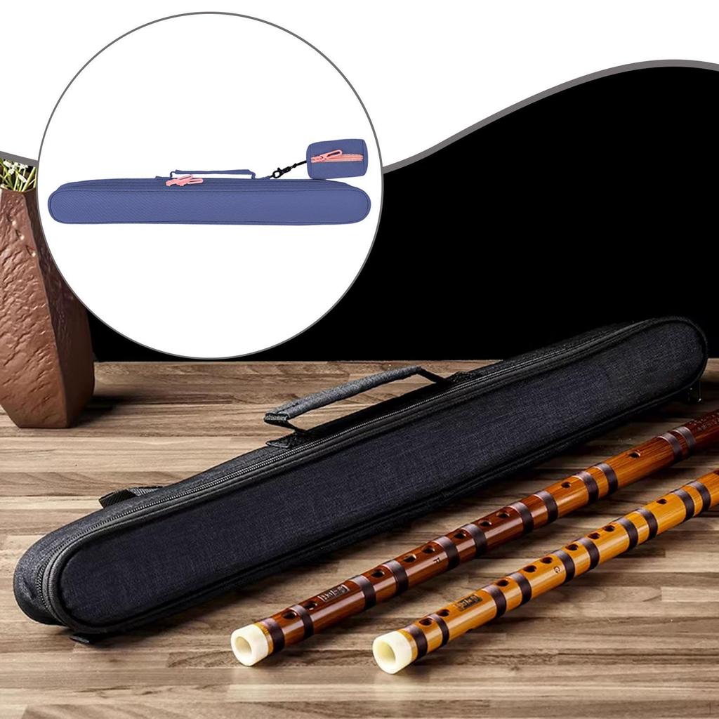 Flute Carrying Case Bamboo Storage Bag Multifunctional Accessories with Zipper Gift Handbag