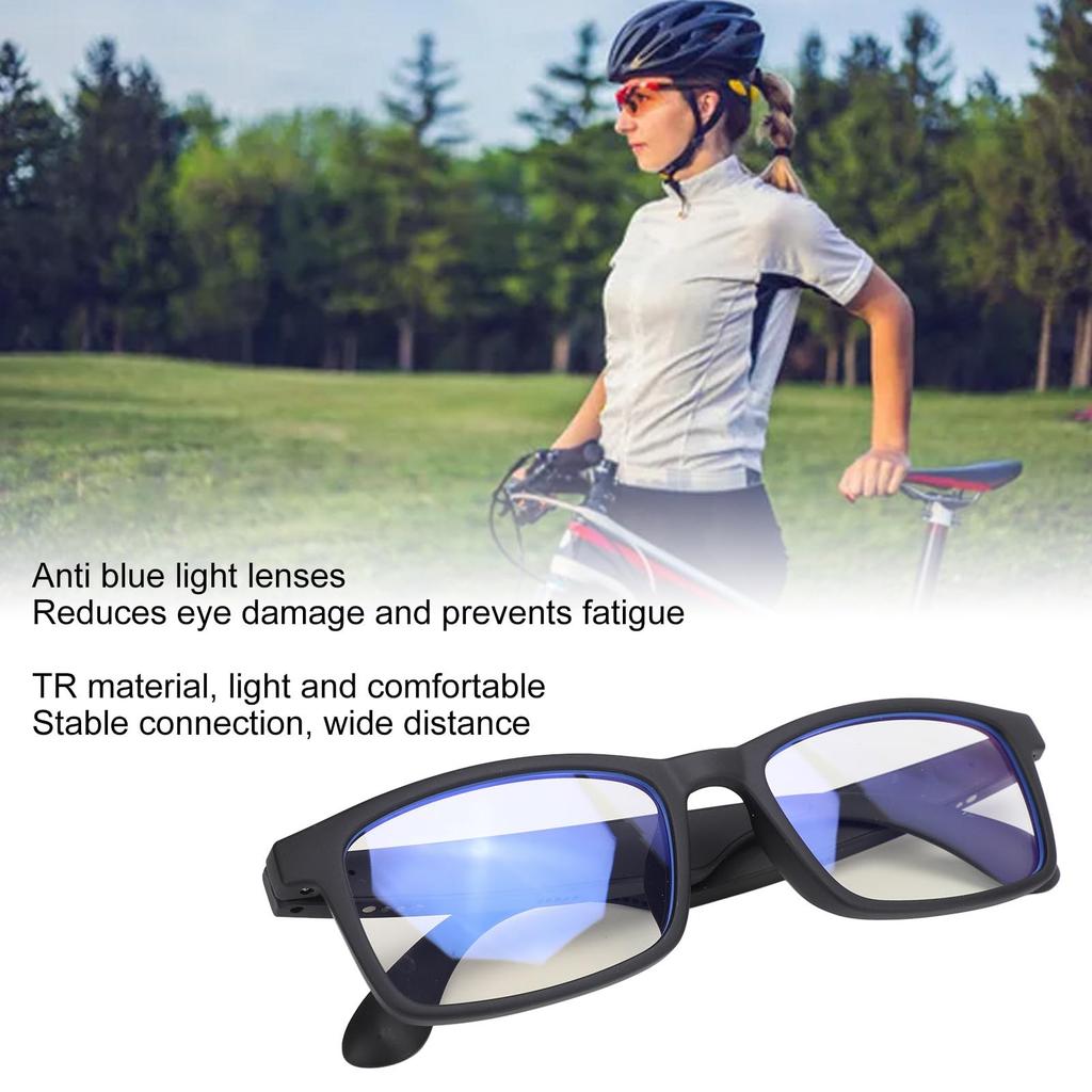 Lightweight 160mAh Lithium-ion Smart Glasses with Long-lasting Blue Light Filtering, 4 Hours Playtime and 5 Hours Talktime, Includes Glasses Case