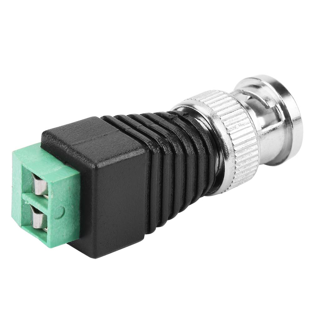 10Pcs Green Coaxial BNC Male Cable Connector Terminal Adapter CCTV Video Balun Camera