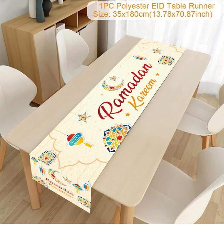 Ramadan Decor Tablecloth EID Mubarak Decor For Home 2025 Ramadan Kareem Islamic Muslim Party Eid Al Adha Gifts Happy Eid Al Fitr
