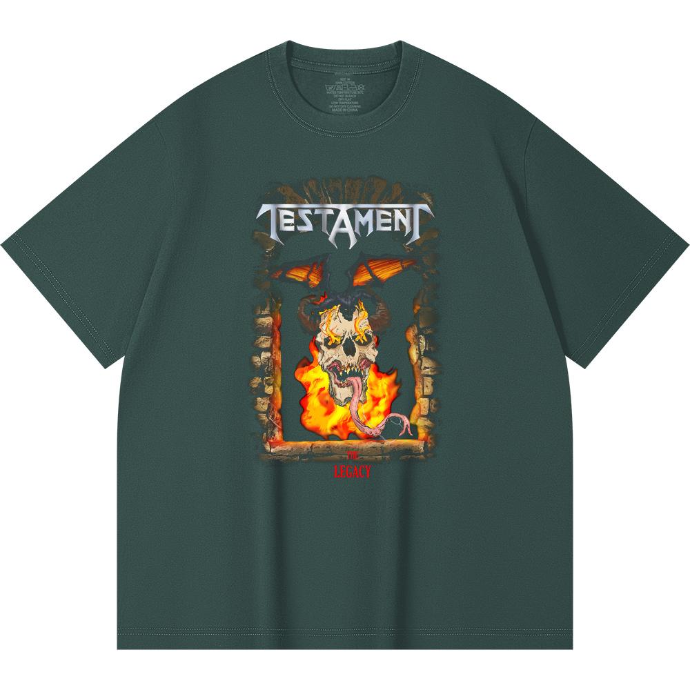 230 g/m² 100% Bavlna T-shirt Heavy Metal Rocková Kapela Tisk Populární Hudby Unisex Těžký Bavlněný T-shirt