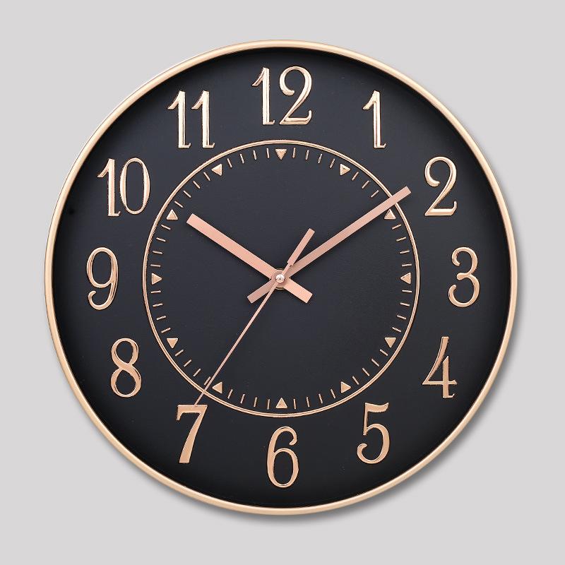 12 Inch 30CM Silent Wall Clock, Creative and Fashionable, Three-dimensional Digital Minimalist Clock for Home Living Room
