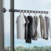Wall Mounted Space Saver Drying Rack,Outdoor Travel Portable Hanger for Clothes,Aluminum Cloth Racks for Balcony Bathroom Closet