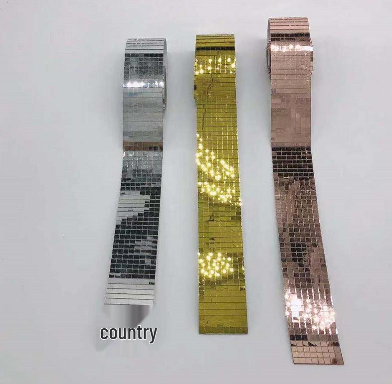 1464-Piece DIY Glass Mirror Mosaic Wall Sticker for Home & KTV Decor