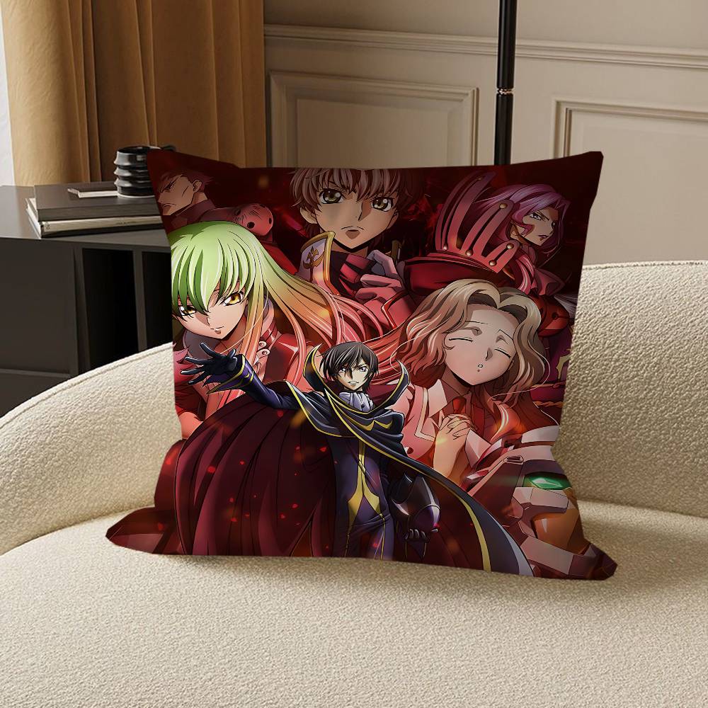 Anime C-Code Geass Lelouch Stitch Lucky Dragon Pillow Cover Sofa Cushion Cover Home Room Decoration Children Gift