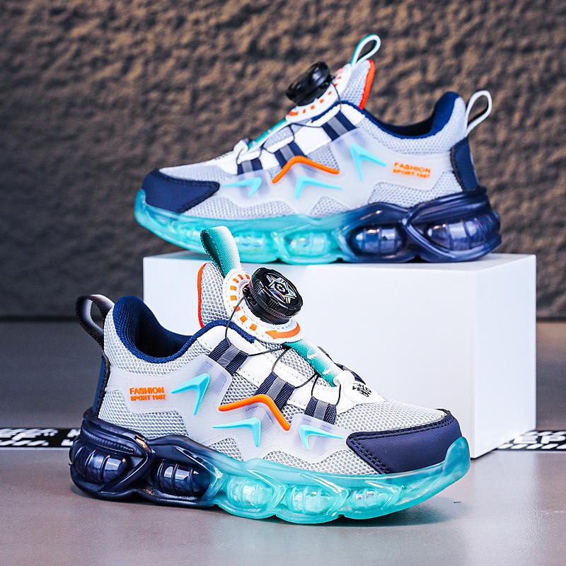 Casual shoes Boys, primary school students, middle school children, older children, sports shoes, rotating buckle Girls fashion casual shoes, breathab