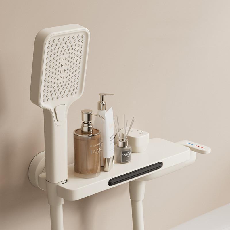 

Tuqiu Gray Bathtub Shower Faucet Set Brass Bathtub Faucet Hot & Cold Taps Mixer With Handheld Waterfall Bathtub Tap белый