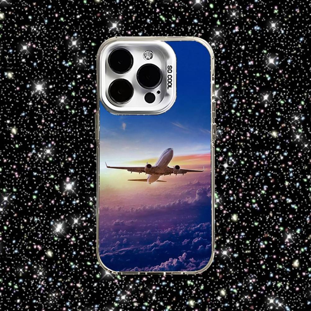 

Чехол для телефона с изображением самолета для iPhone 16,15,14,13,12,11,Pro,XS,Max,Plus,Mini,SE Белый Конфетный Матовый Ударопрочный Чехол iPhone11PROMAX