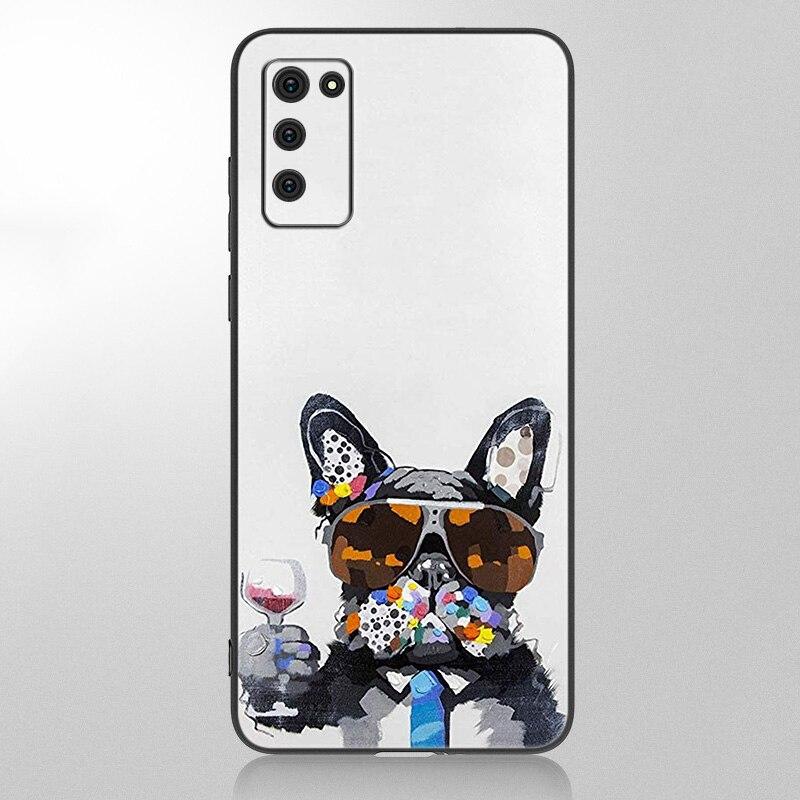 Cute Brindle Frenchie Puppy Case For Samsung Galaxy A12 A02S A22 A32 A52 A72 A71 A51 A41 A31 A21 A11 A50 A70 A10S A20S Cover