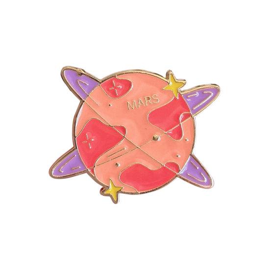 De Otte Planeter Broche, Venus/Jorden/Jupiter/Uranus/Neptun Broche, Metalmærke, Kreativ Planet Serie Broche, Emaljenåle til Skoletaske Rygsæk