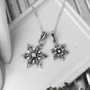 Snowflake Silver 925 Pendant Necklace with Zirconia cooldust [FUNKOUTS] FCN-007