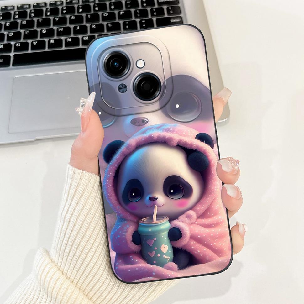 Cute Panda For Tecno Spark Go 1 2024 Case Soft Silicone Cover For Tecno Spark Go 2025 SparkGo 1 Go1 Pop 9 Pop9 Case Bags 6.67"