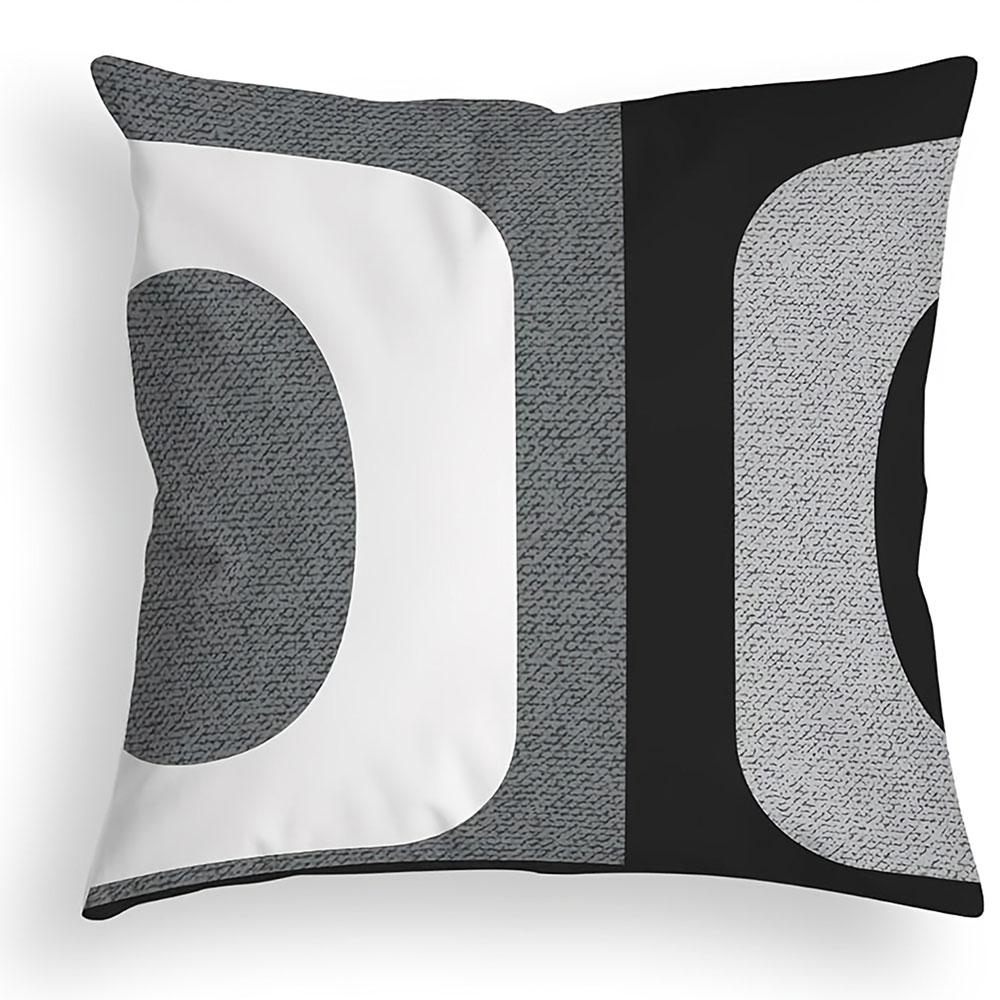 Black White Minimalist Fashion Modern StyleCover Bedroom Sofa Decoration Polyester Cushion Cover with Zipper