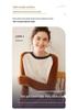 2025 Autumn/Winter Women's Color Block Cashmere Round Neck Loose Knit Sweater