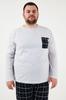 Men's Plus Size Plus Size Pajama Set Cotton Regular Fit Plus Size Pajama Set Men's Pajama Set