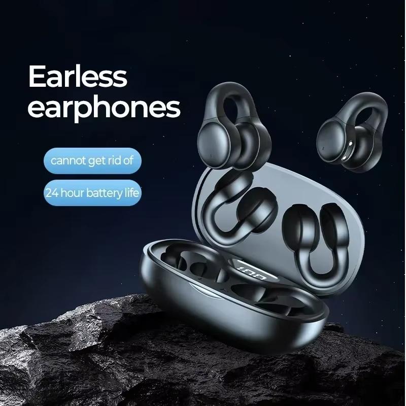 Tws X58 Wireless Bone Conduction Headphones Bluetooth Earphones Waterproof Sports Earbuds Earring Ear Hook with Mic Headset