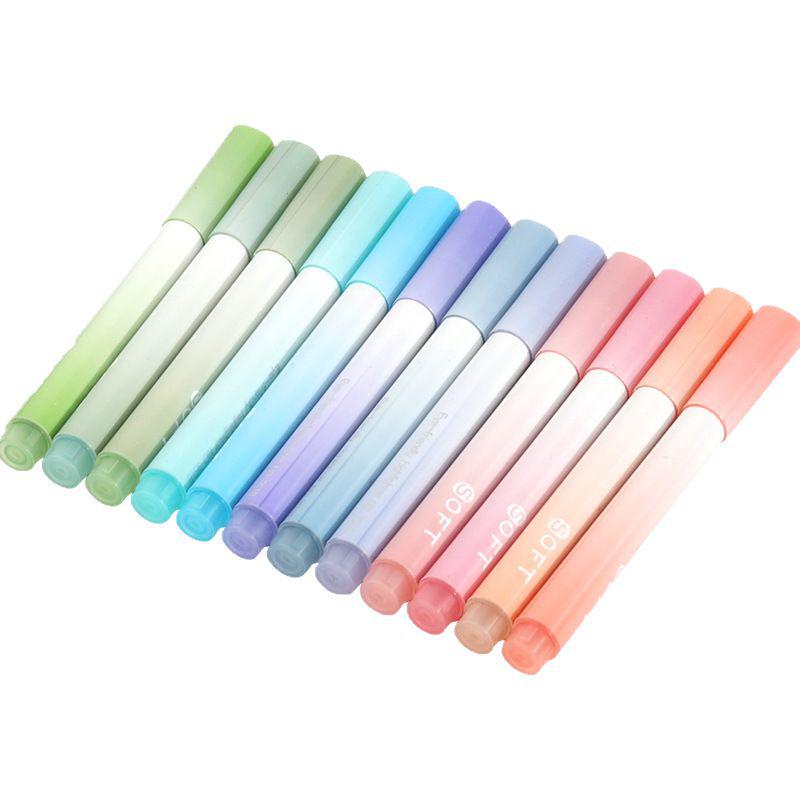 Farbverlauf Textmarker Set: 12 Studenten-Augenschutz-Marker mit großer Kapazität.