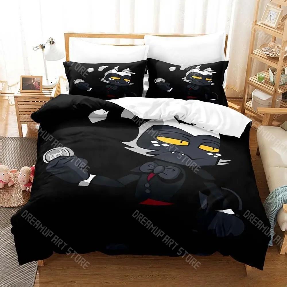 3D Printed Moxxie Boss Hellaverse Bedding Set for Boys Girls Duvet Cover Pillowcase Twin Queen King Full Single Double Sizes
