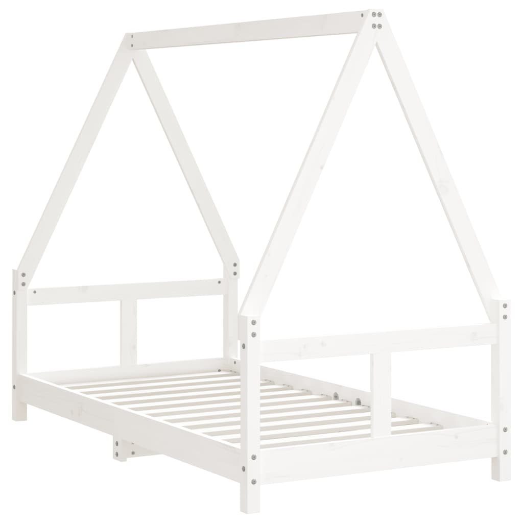 Children S Bed White 80x160 Cm Solid Pine Wood