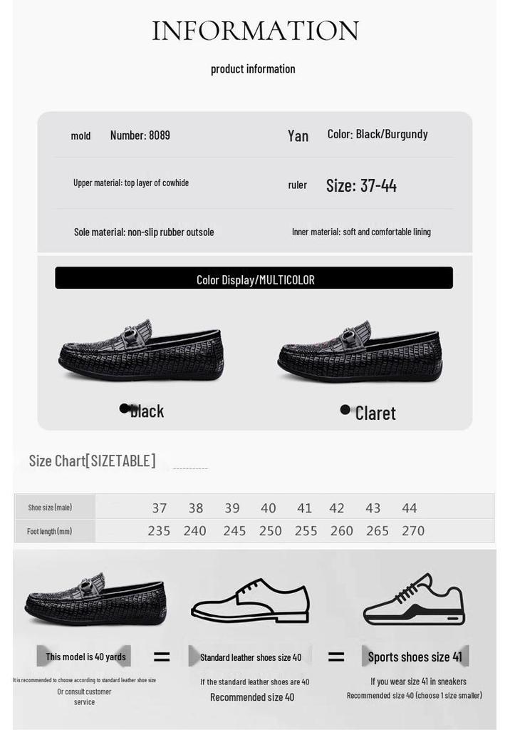 Herren Mokassins mit Krokodilmuster aus echtem Leder - Vielseitiger Business & Casual Stil