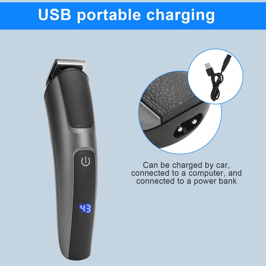 5 In 1 Hair Clipper Multifunctional Waterproof OilHead Rechargeable Electric Hair Maker