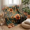 Vintage Floral Decor Theme blanket Lightweight Warm Flannel Blanket Decorative Throw Blanket for Home Decoration